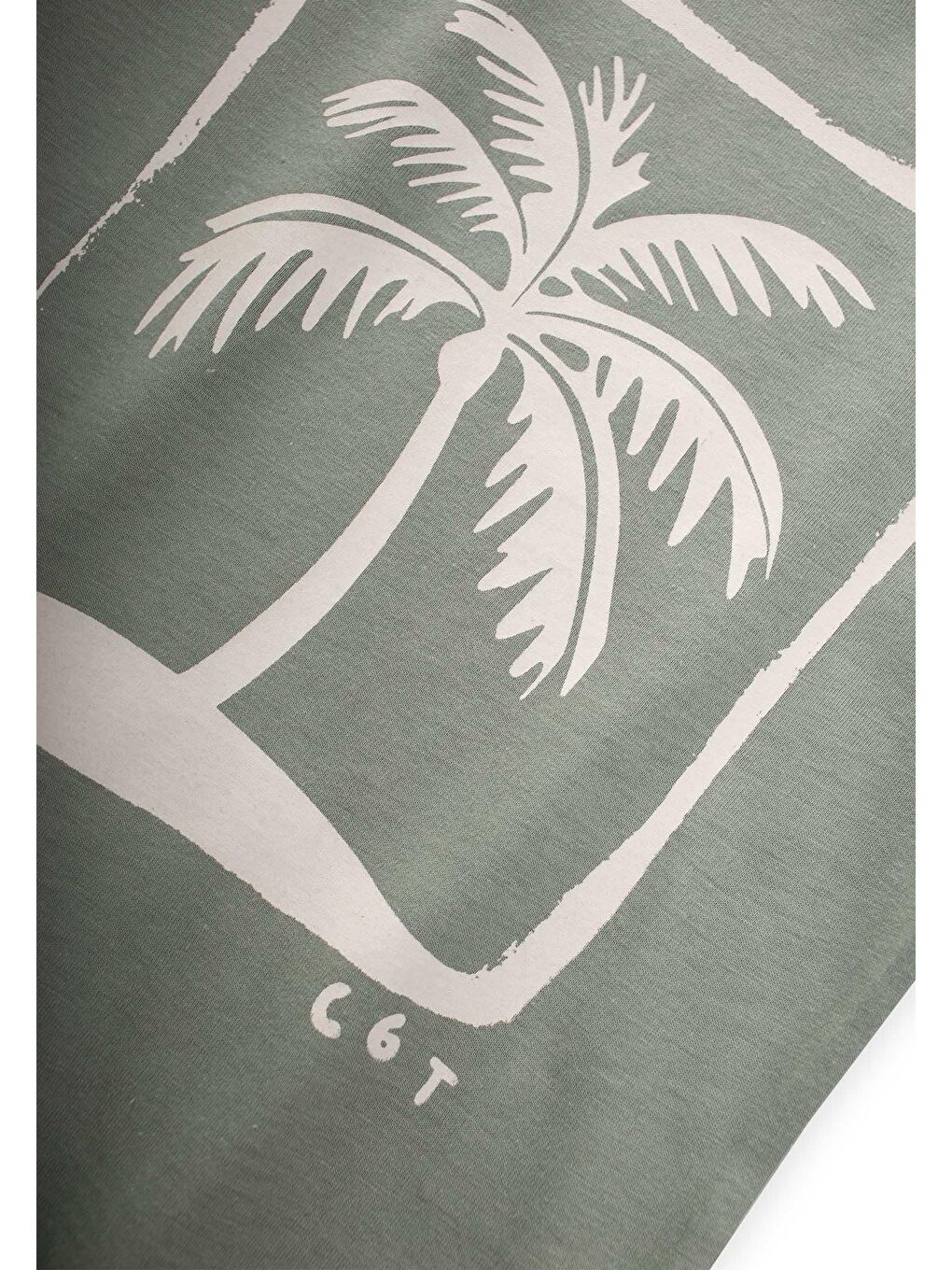 Palmiye Baskılı T-Shırt 2-8 Yaş Yeşil-2