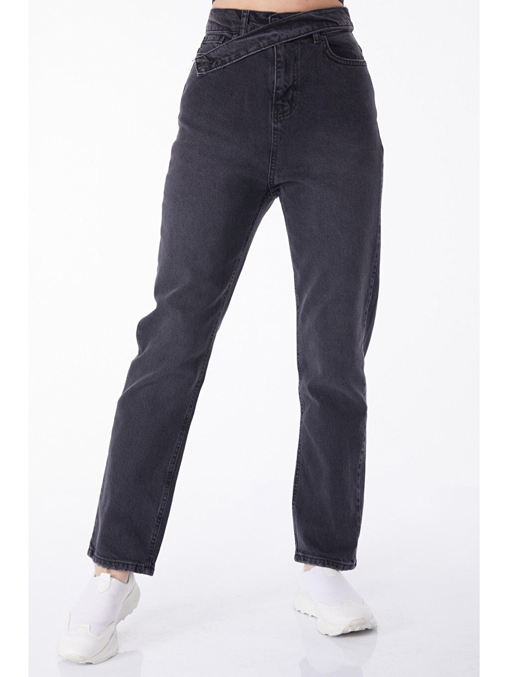 Orta Kadın Siyah Jean Pantolon - 25012-1