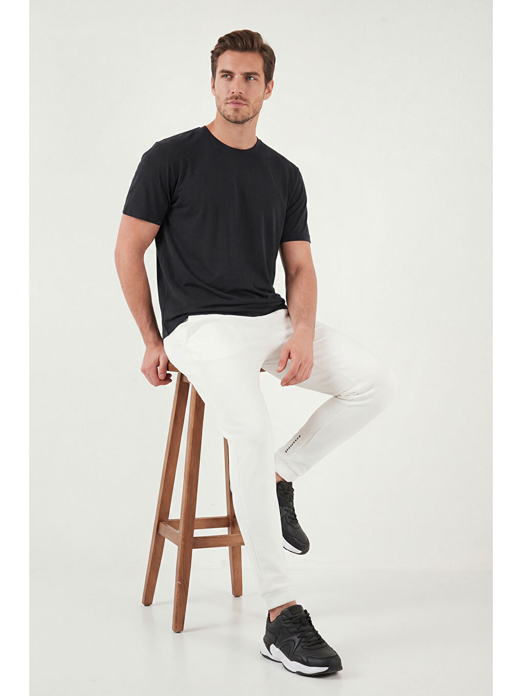Antrasit Regular Fit Bisiklet Yaka T Shirt 5902985-5
