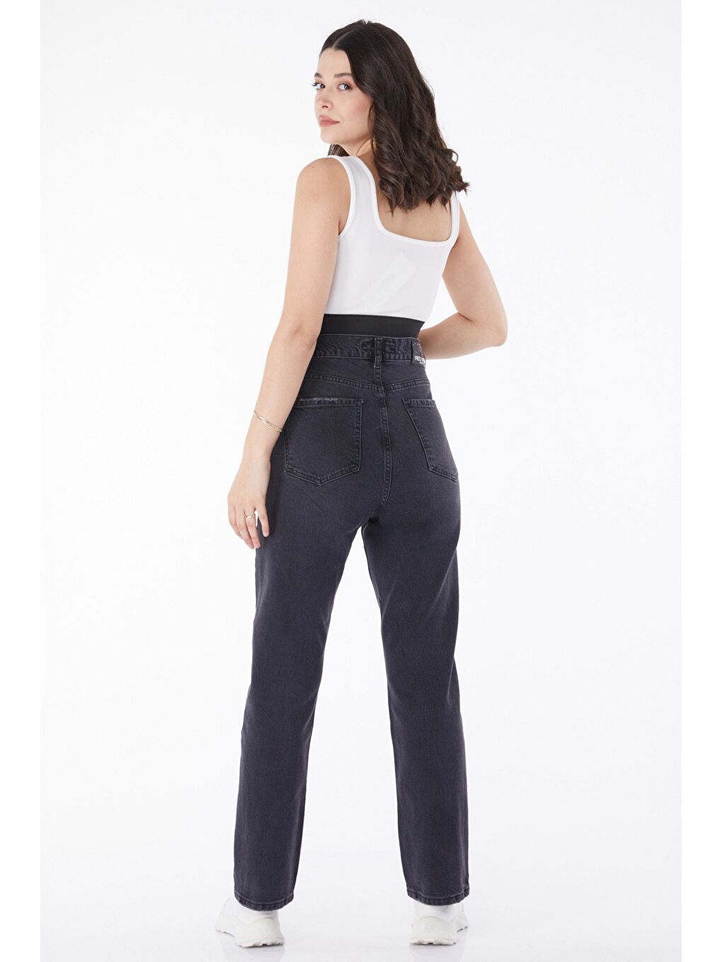 Orta Kadın Siyah Jean Pantolon - 25012-3
