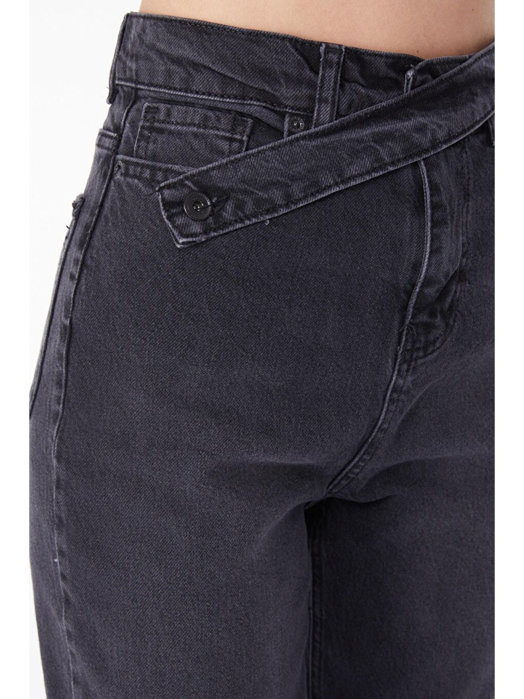 Orta Kadın Siyah Jean Pantolon - 25012-4