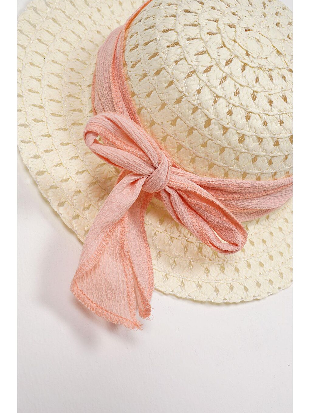 Pembe Düğme Detaylı Fırfırlı Şapkalı Pudra Renk Kız Çocuk Elbise-3