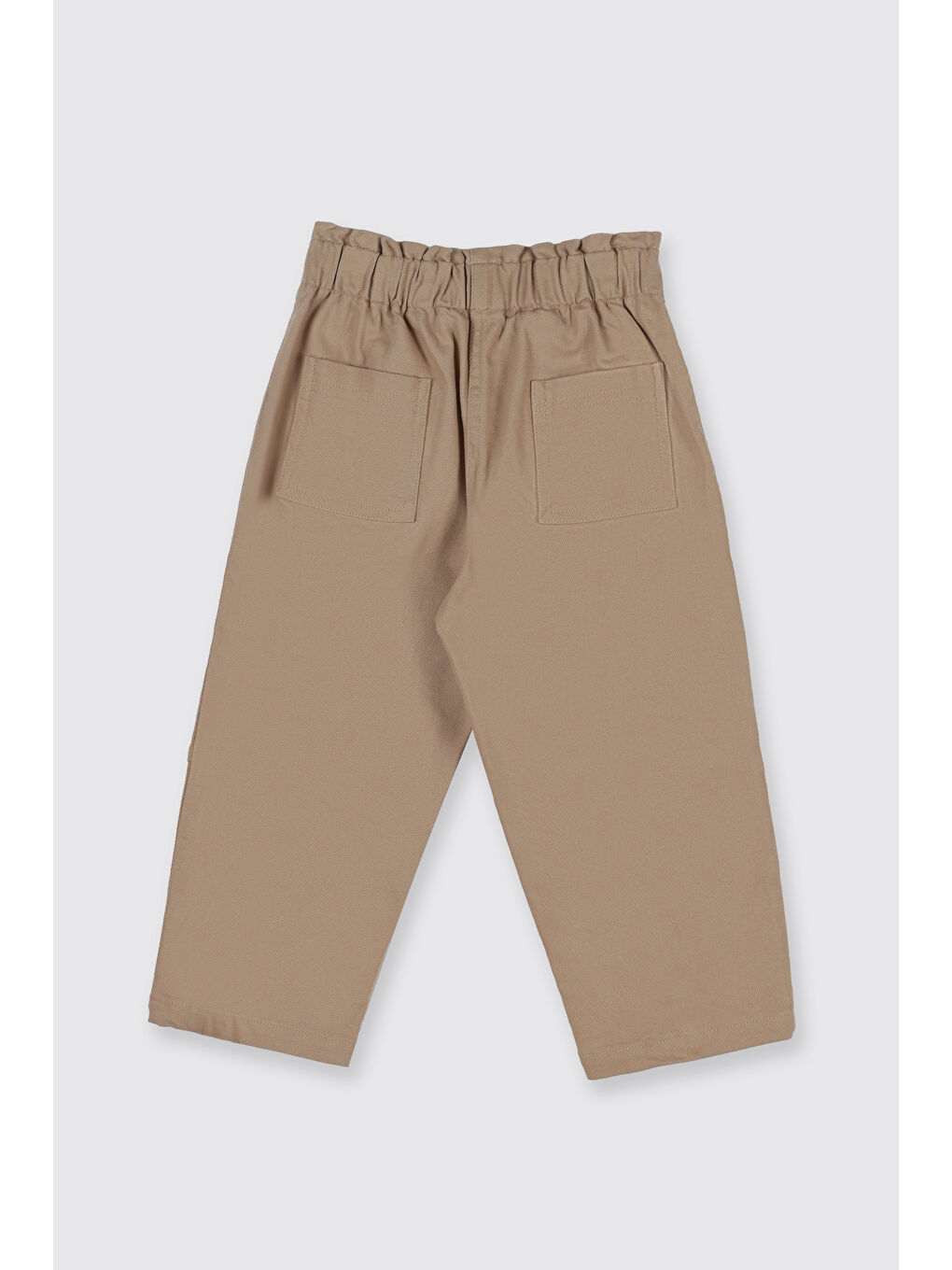 Kız Çocuk Beli Lastikli Pantolon Bej-1