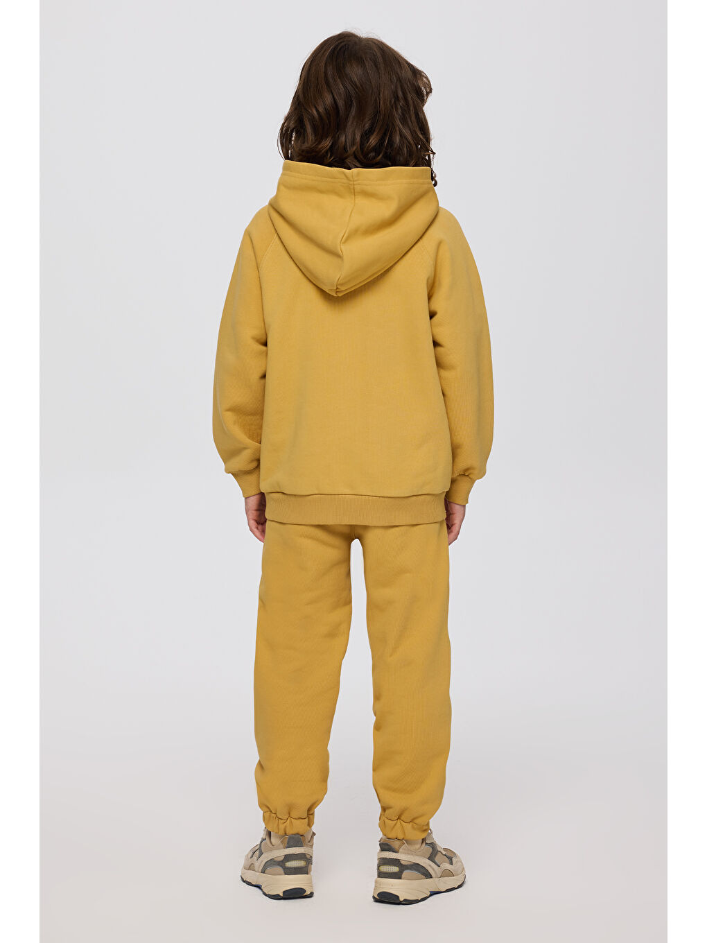 Sarı Erkek Çocuk Kapüşonlu Sweatshirt Hardal-6