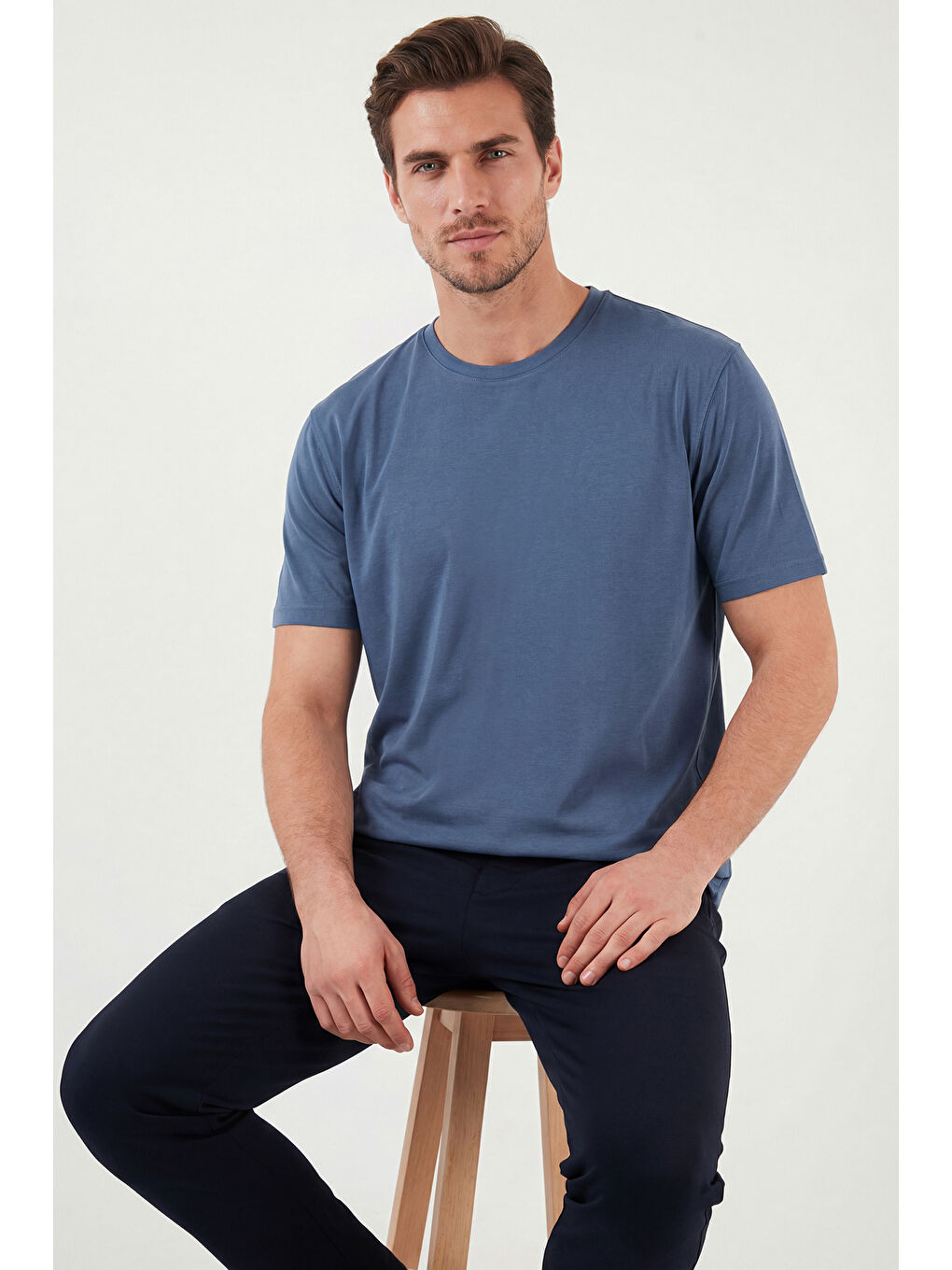 İndigo Regular Fit Bisiklet Yaka T Shirt 5902985-5