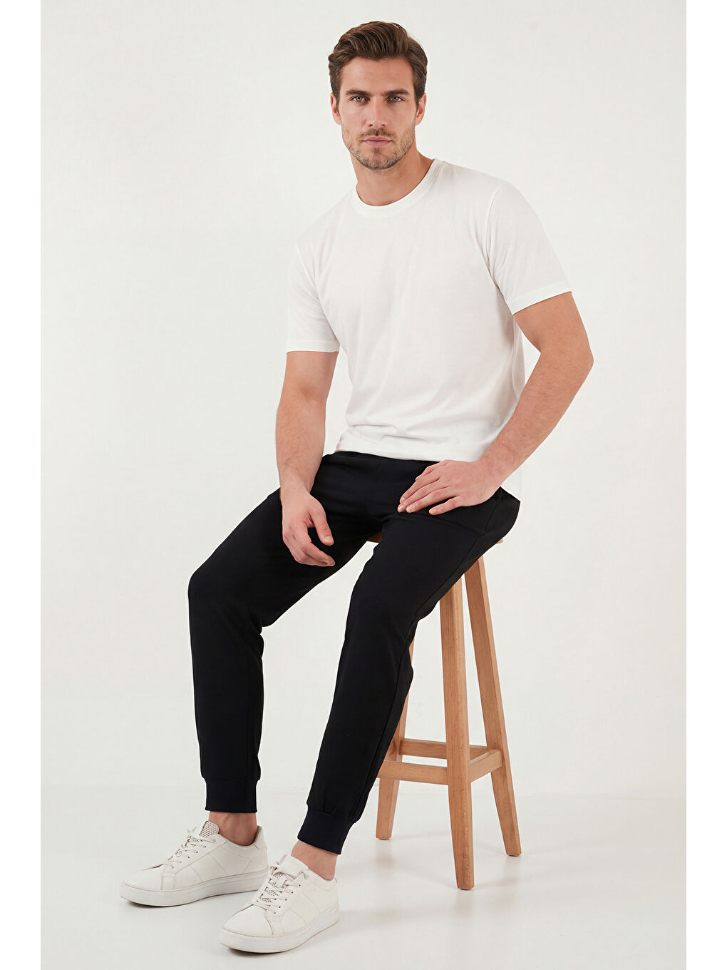 Ekru Regular Fit Bisiklet Yaka T Shirt 5902985-4