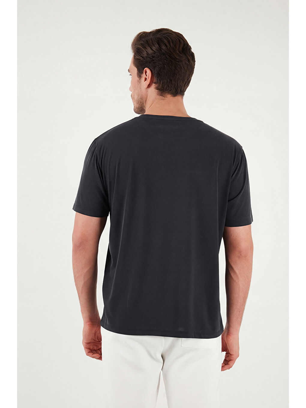 Antrasit Regular Fit Bisiklet Yaka T Shirt 5902985-6