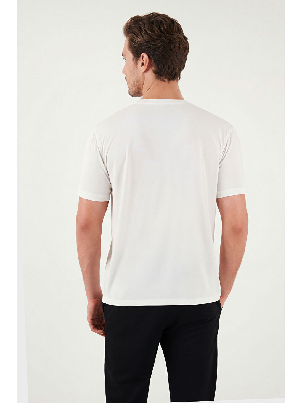 Ekru Regular Fit Bisiklet Yaka T Shirt 5902985-5