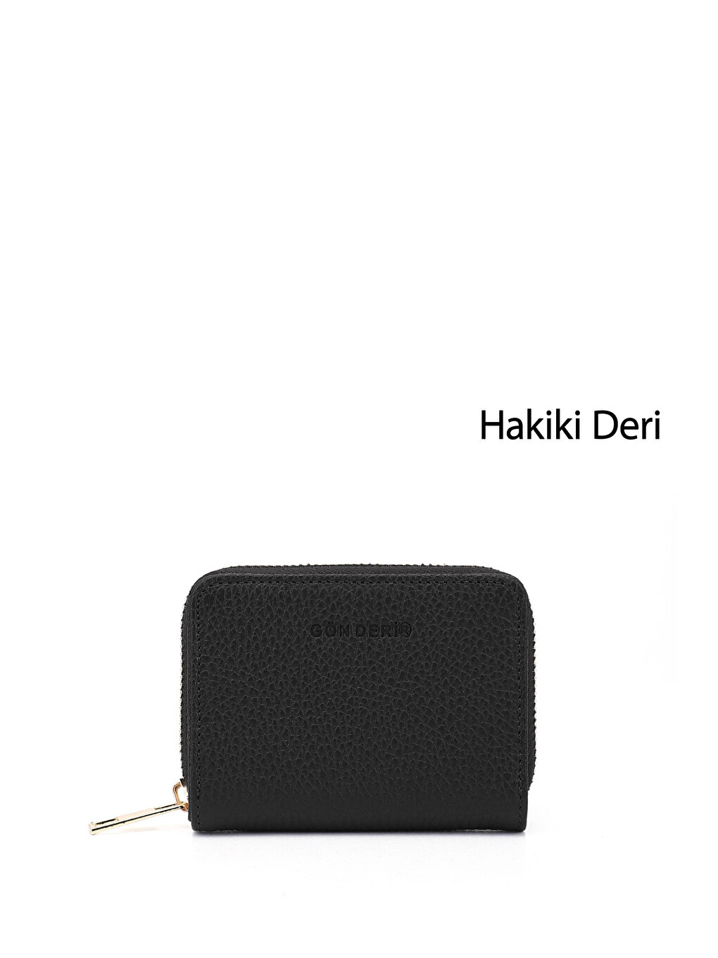 Unisex Mat Siyah Hakiki Deri Dikey Cüzdan