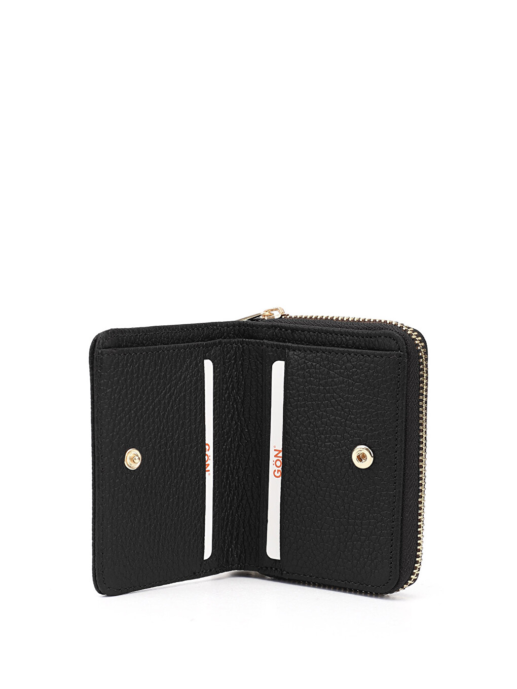 Unisex Mat Siyah Hakiki Deri Dikey Cüzdan-2