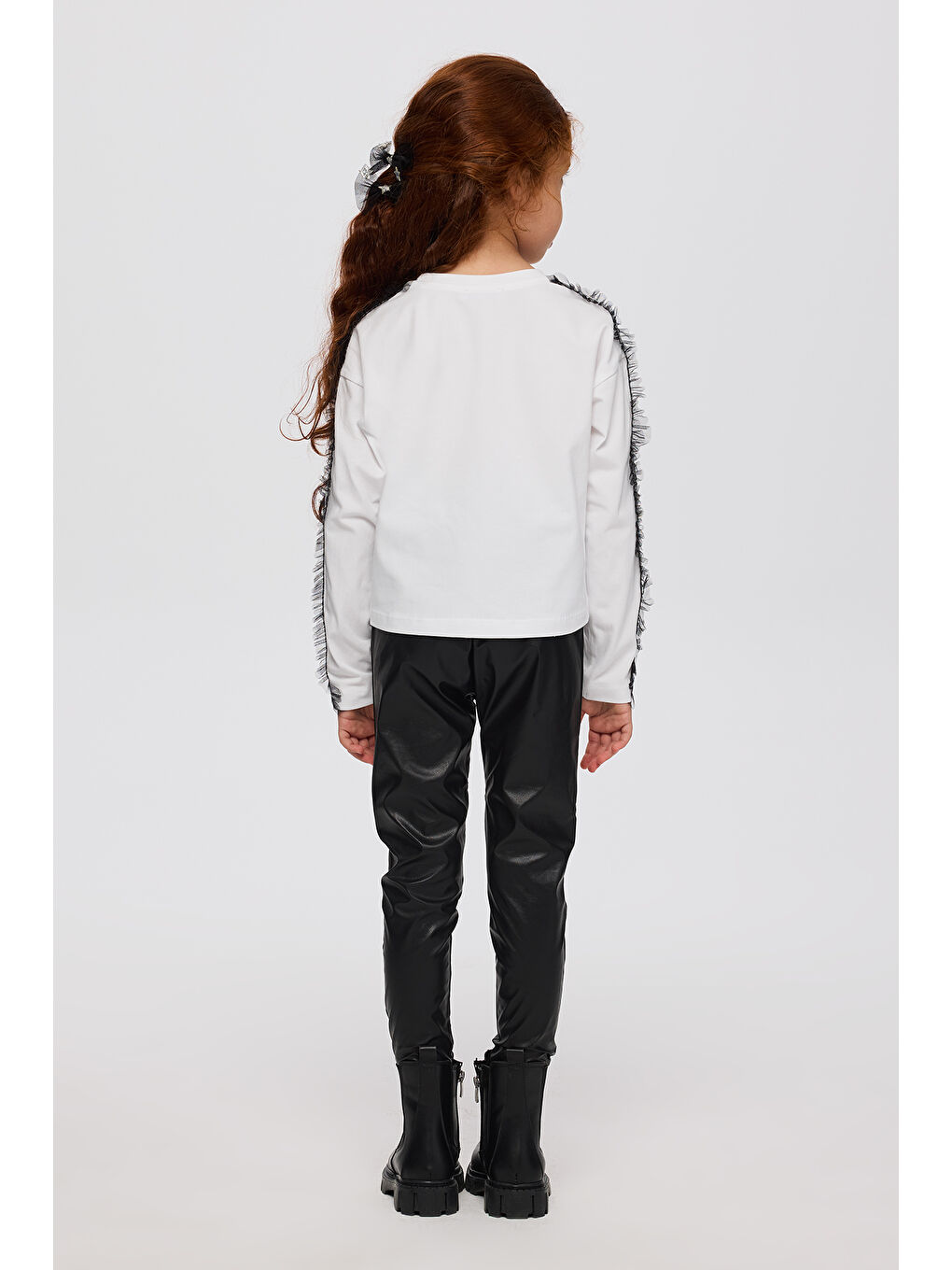 Kız Çocuk Uzun Kollu T-shirt Beyaz-3