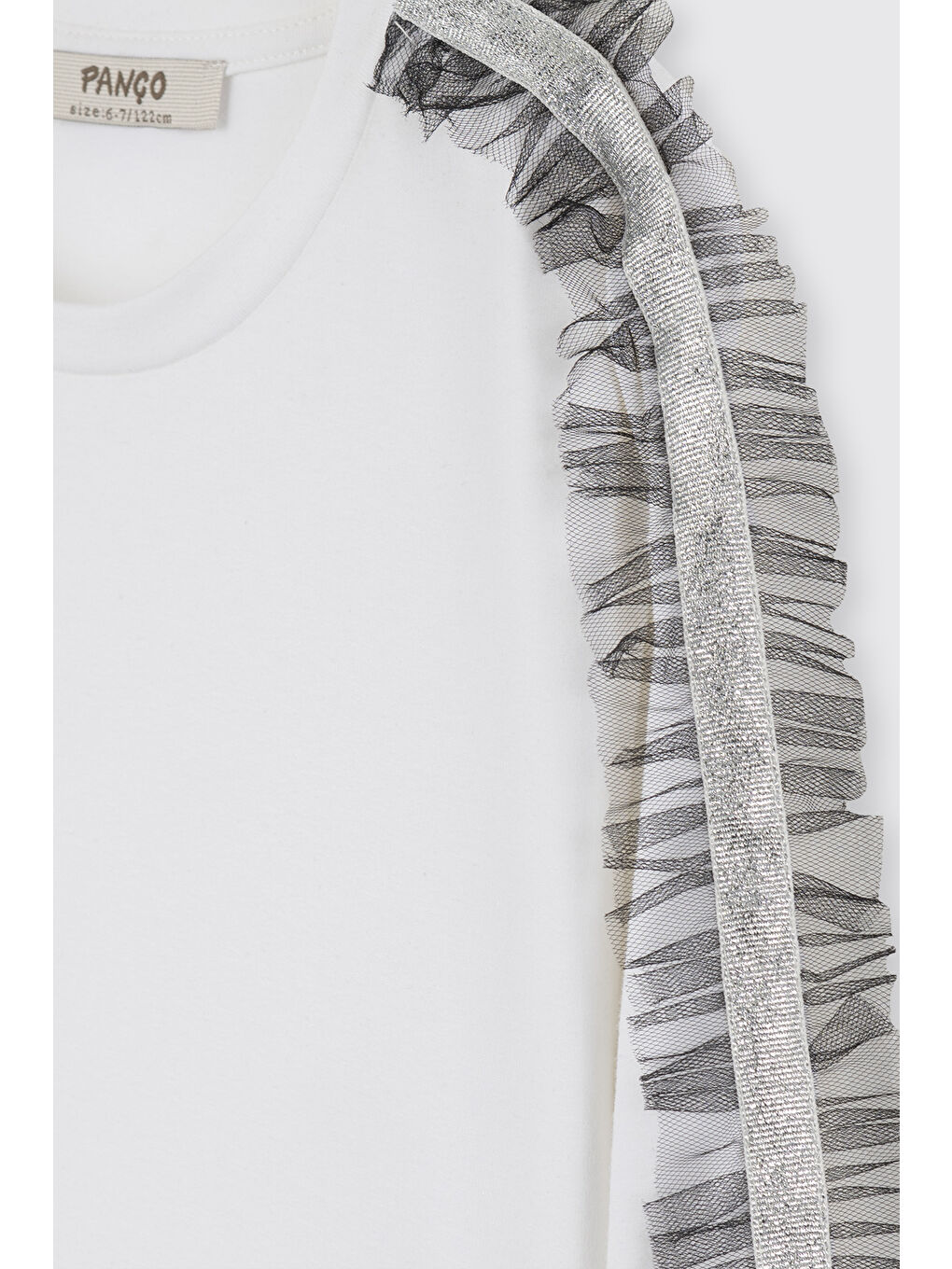 Kız Çocuk Uzun Kollu T-shirt Beyaz-5