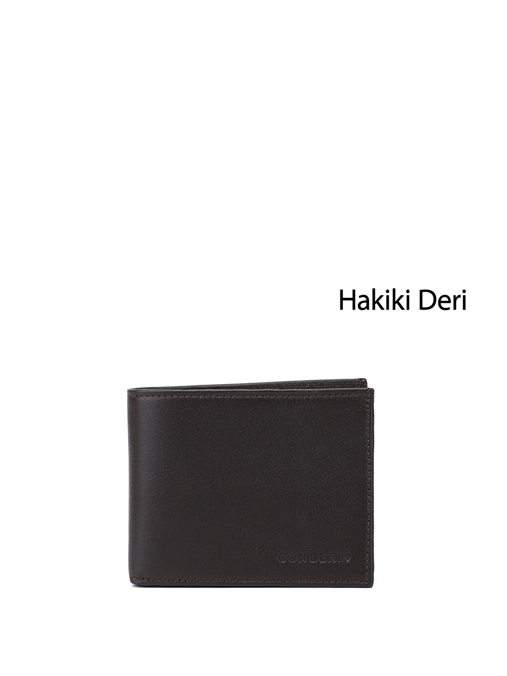 Erkek Kahverengi Hakiki Deri Yatay Cüzdan