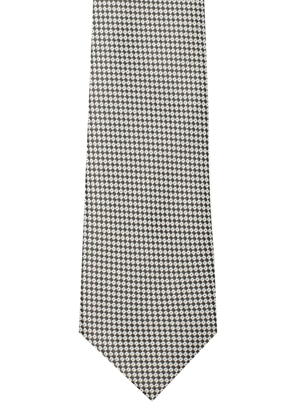 Erkek Gri-Siyah Düz Gri-Siyah Klasik Kravat-1