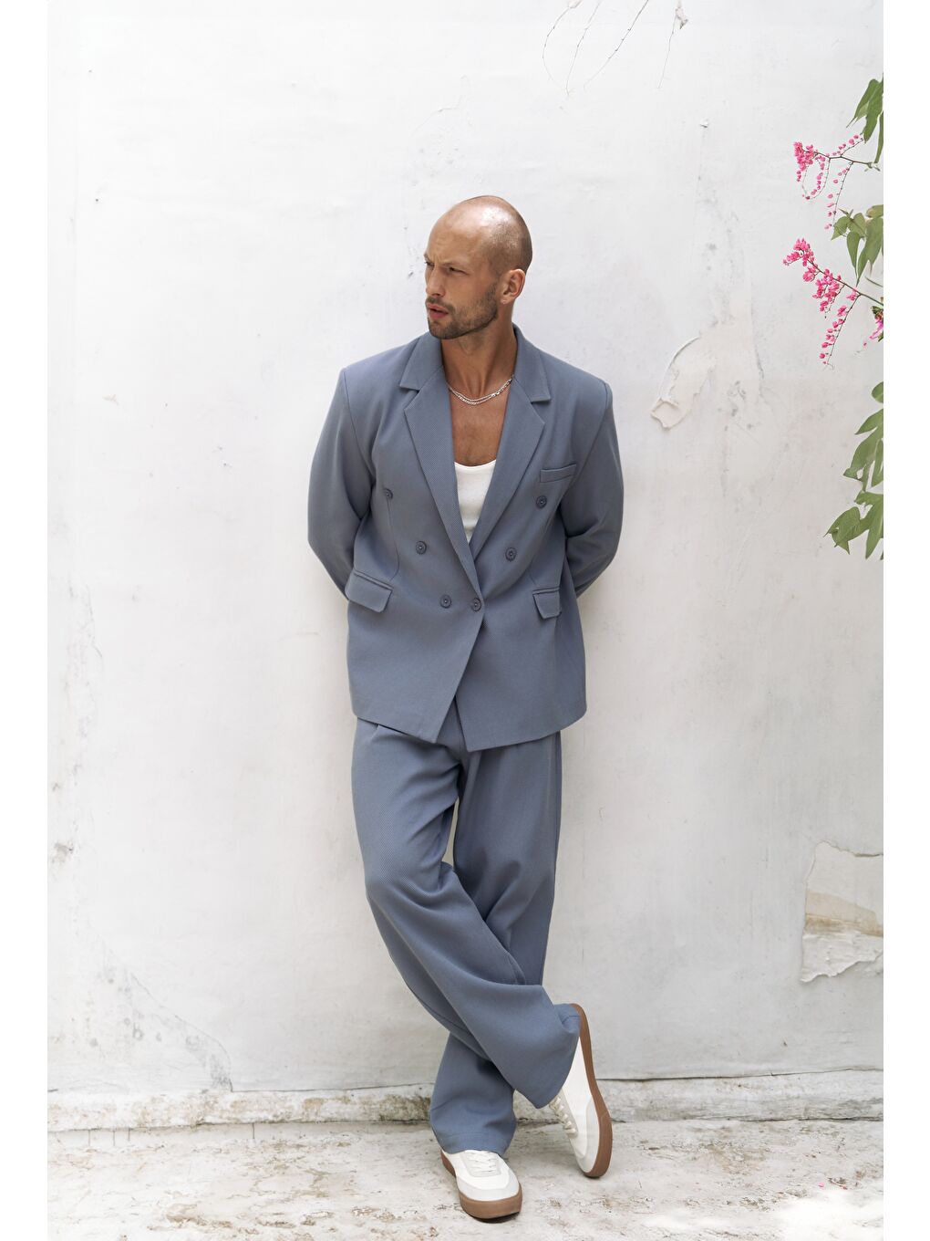 Ayyubay İndigo Erkek %100 Pamuk Blazer Ceket