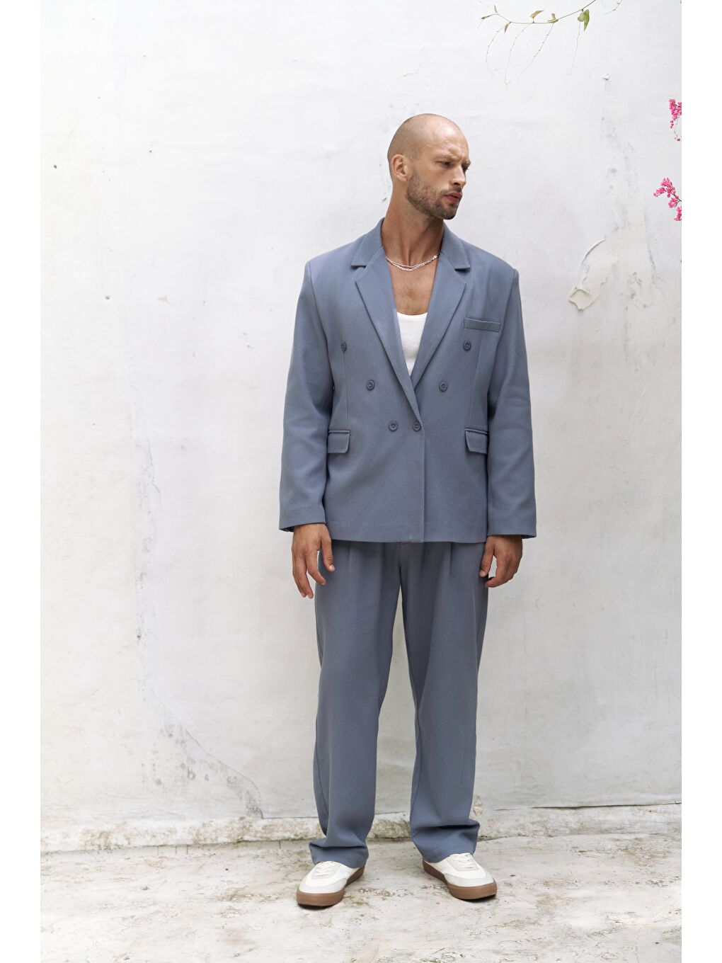 Ayyubay İndigo Erkek %100 Pamuk Blazer Ceket-1