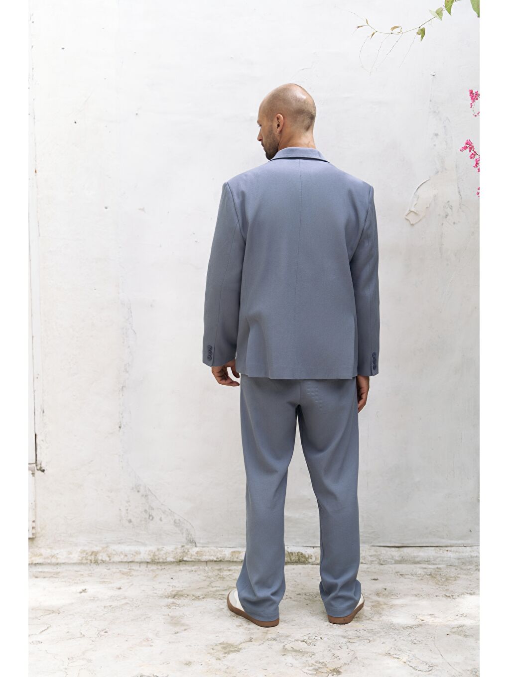 Ayyubay İndigo Erkek %100 Pamuk Blazer Ceket-4