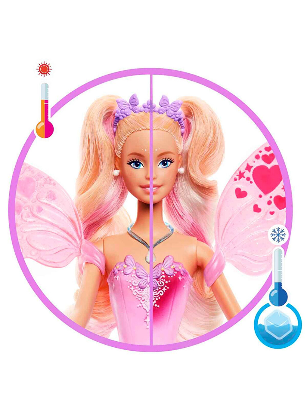 Barbie Renk Değiştiren Peri Kızı Bebek JCP76-4