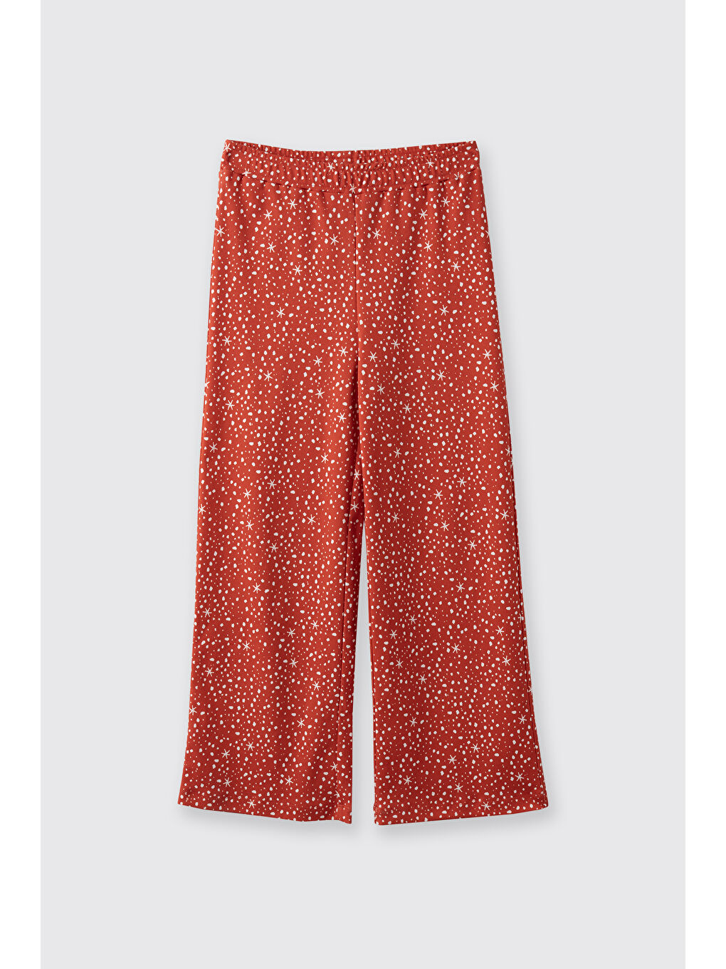 Kız Çocuk Yeni Yıl Desenli Pijama Takımı Kırmızı-3