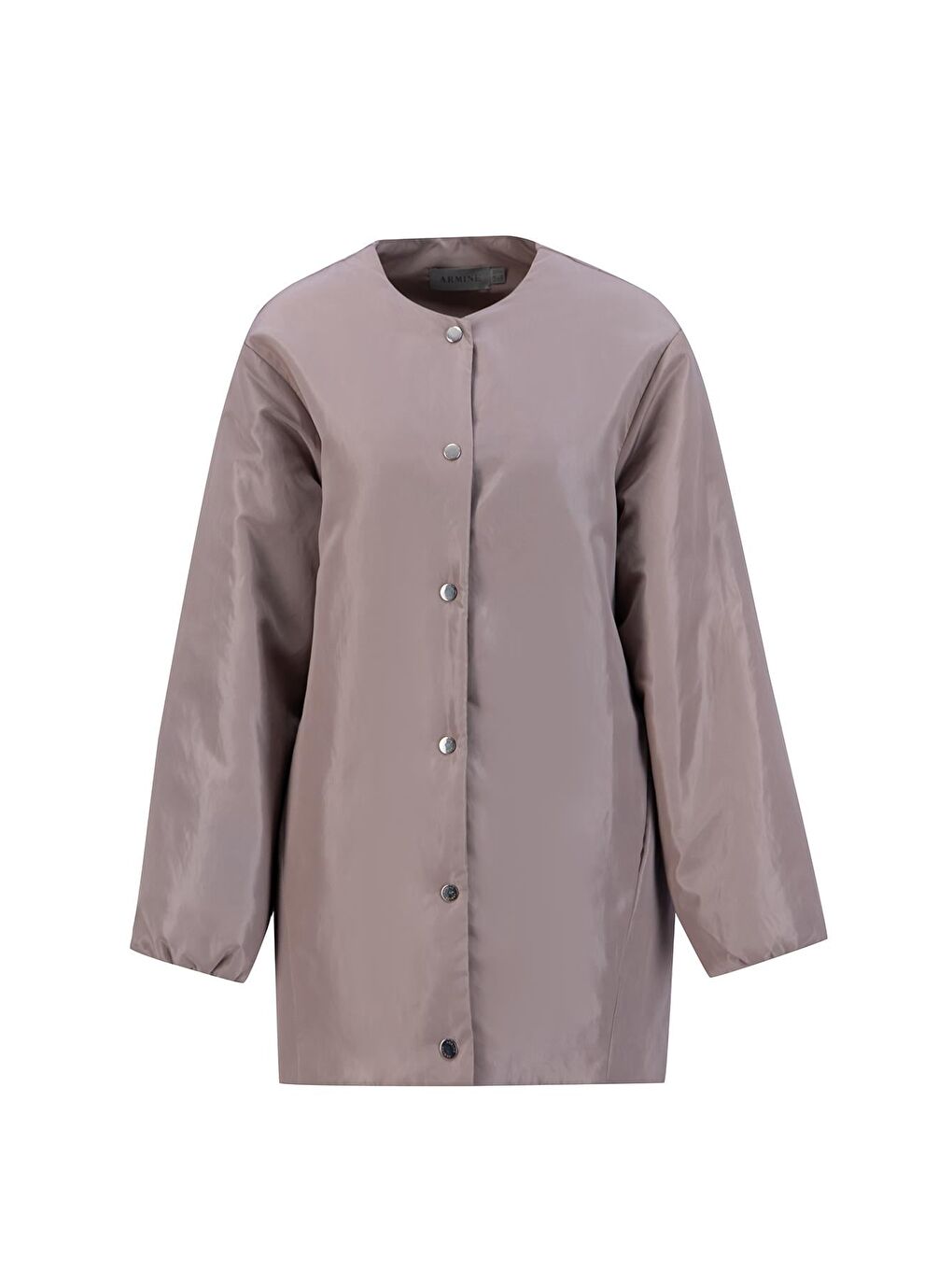 Bej Dikişsiz Elyaflı Bomber Mont 24Kd7521 Vizon-4