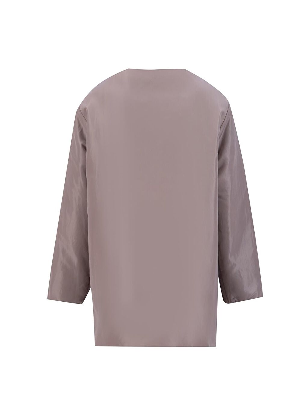 Bej Dikişsiz Elyaflı Bomber Mont 24Kd7521 Vizon-5
