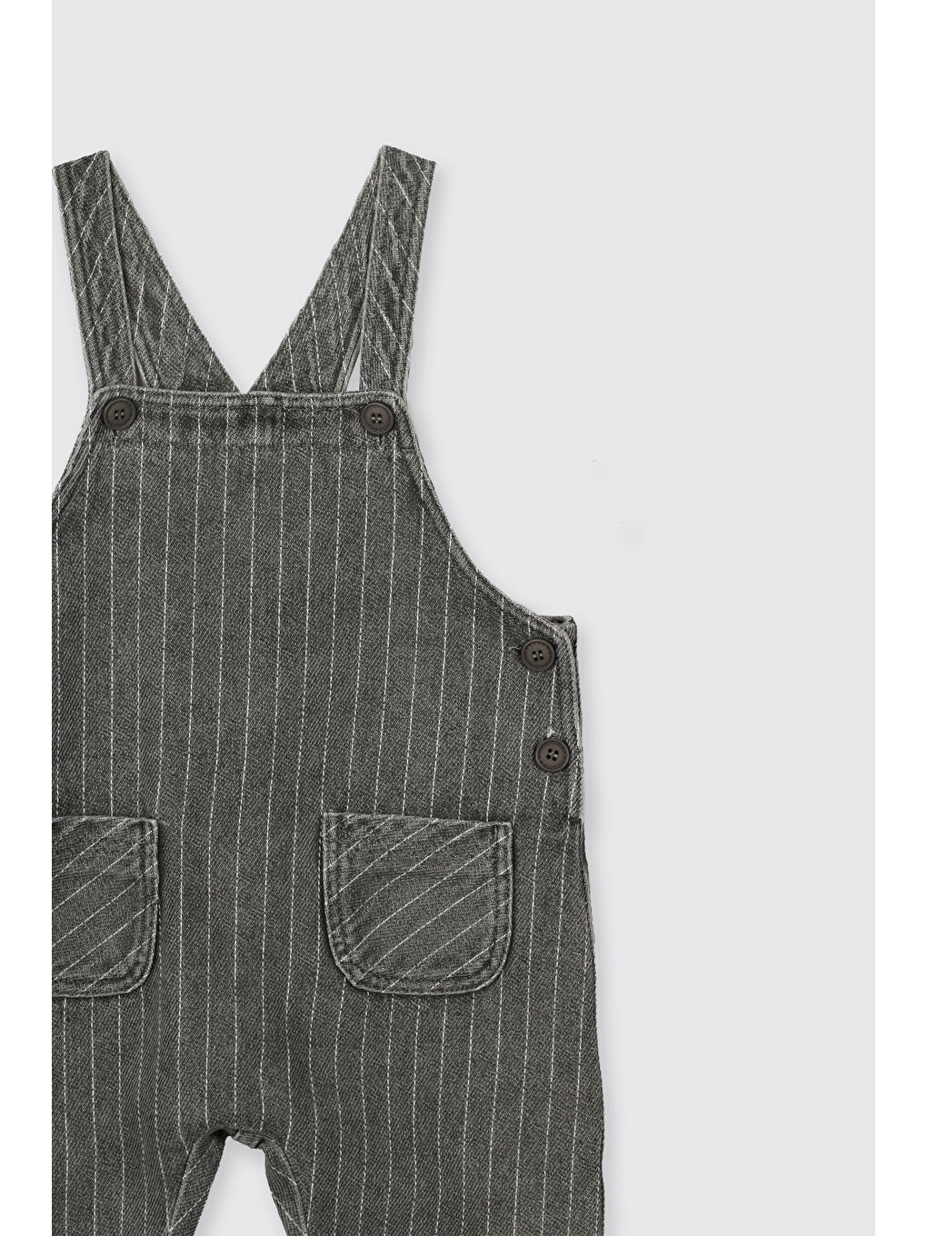 Erkek Çocuk Çizgili Salopet Haki-2