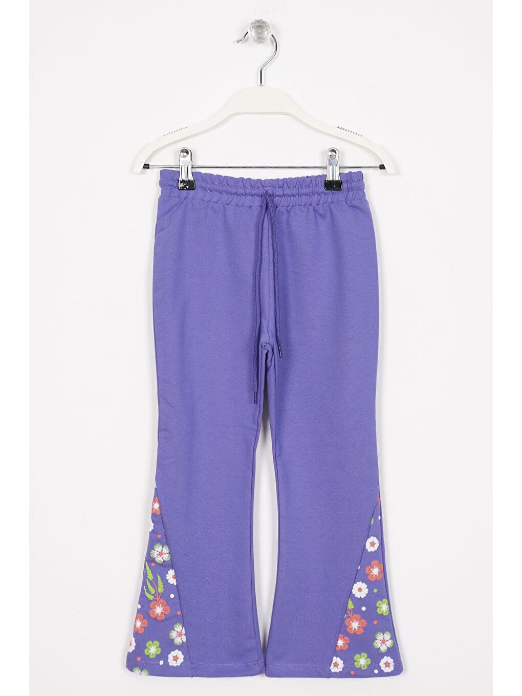 Ispanyol Paça Mor Renk Kız Çocuk Esofman Tek Alt