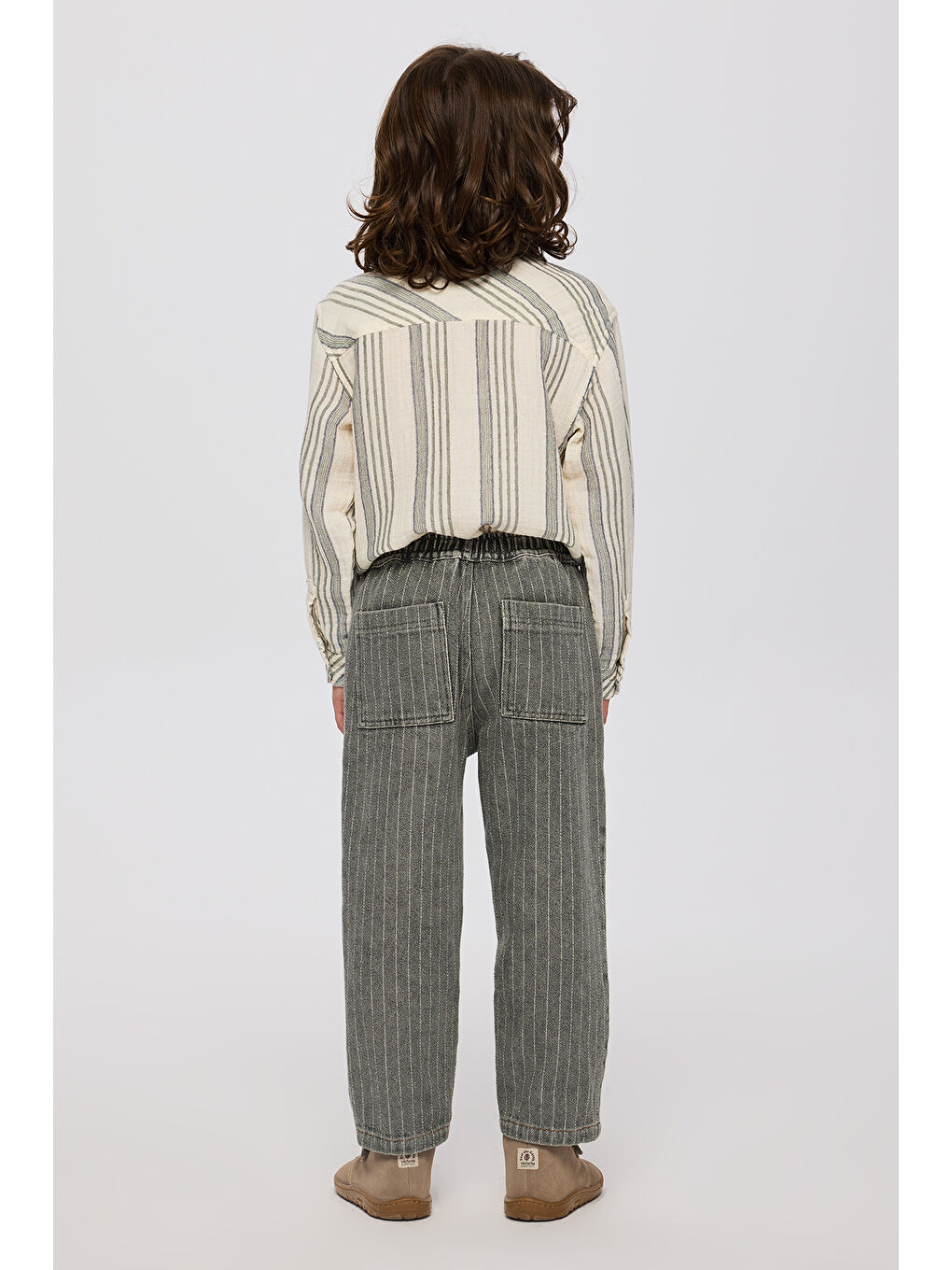 Erkek Çocuk Beli Lastikli Pantolon Haki-5