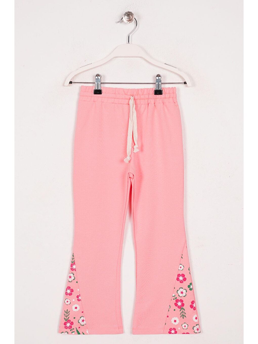 Pembe Ispanyol Paça Gul Kurusu Renk Kız Çocuk Esofman Tek Alt