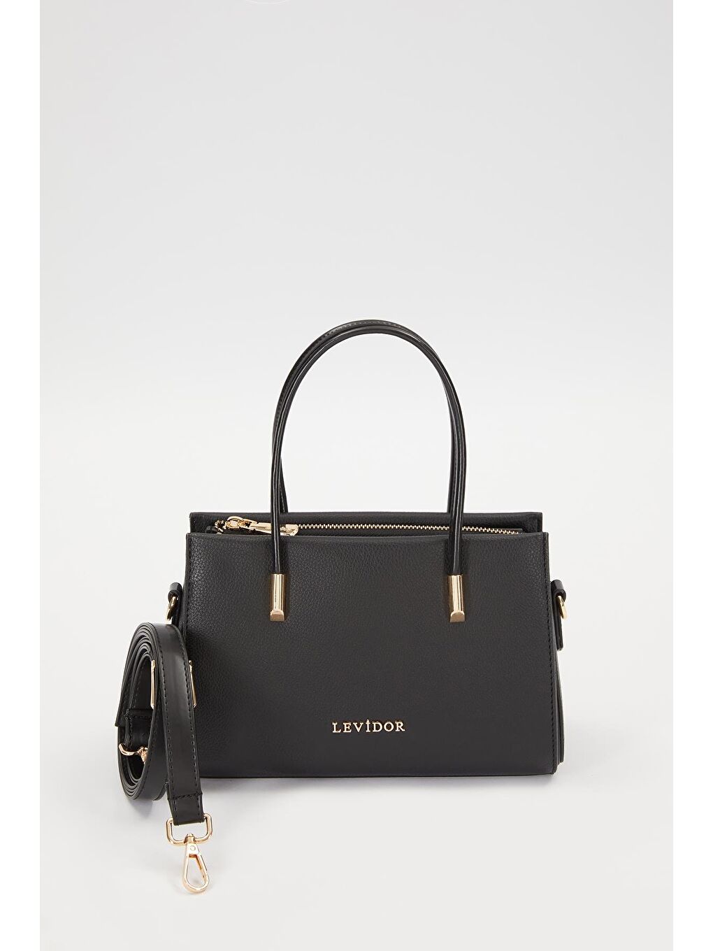 Siyah Siyah Gizli Cep Detaylı Kadın El ve Omuz Çantası 930257