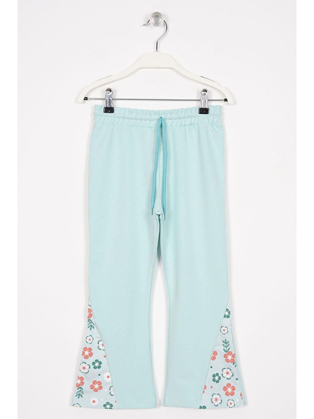 Yeşil Ispanyol Paça Mint Renk Kız Çocuk Esofman Tek Alt