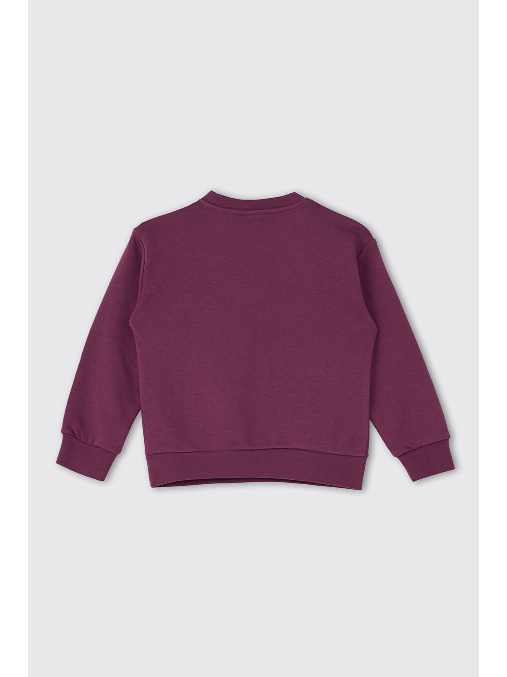 Kız Çocuk Nakışlı Sweatshirt Mürdüm-1