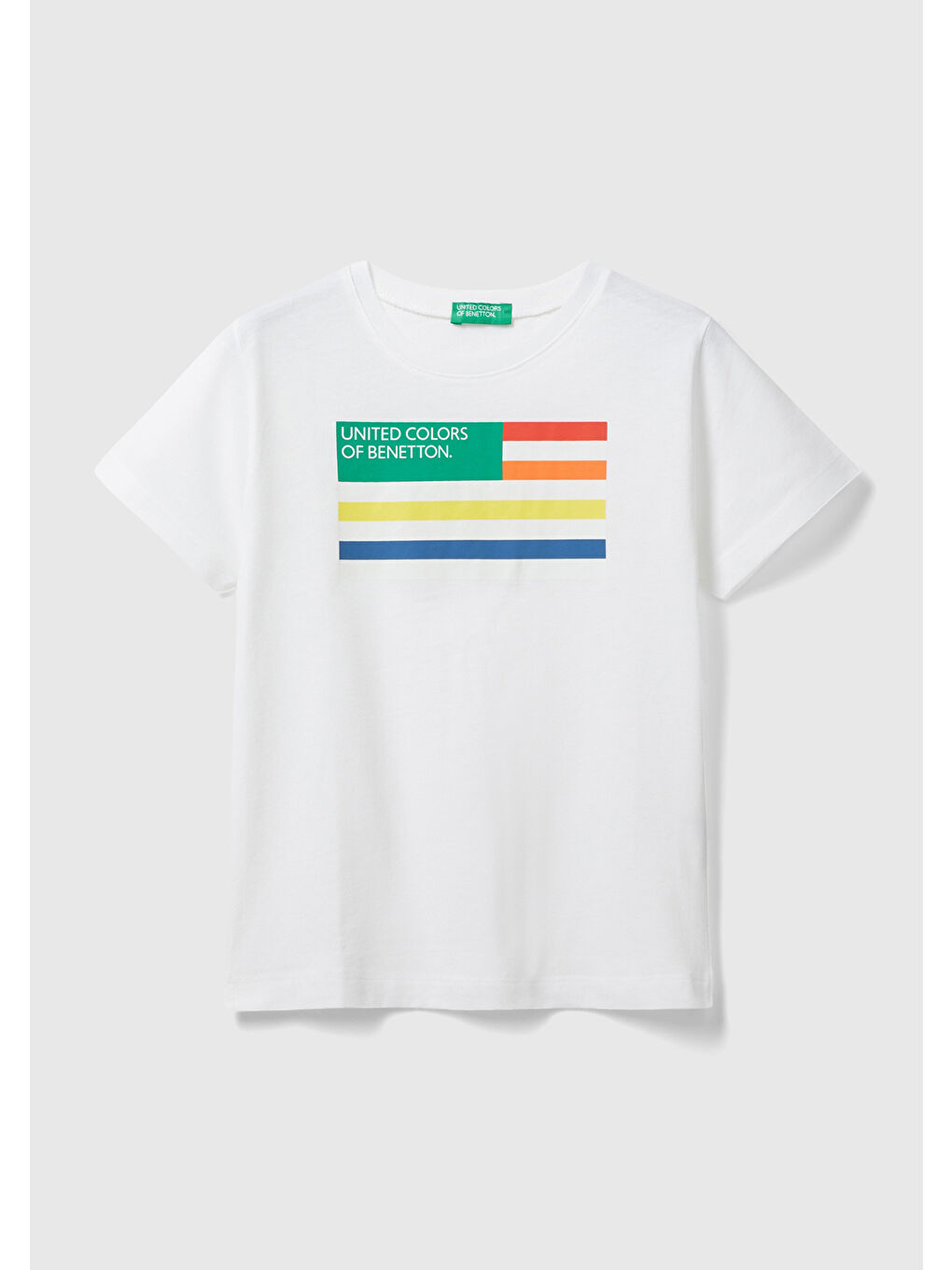 United Colors Of Benetton Beyaz Erkek Çocuk Beyaz.Logolu T-Shirt