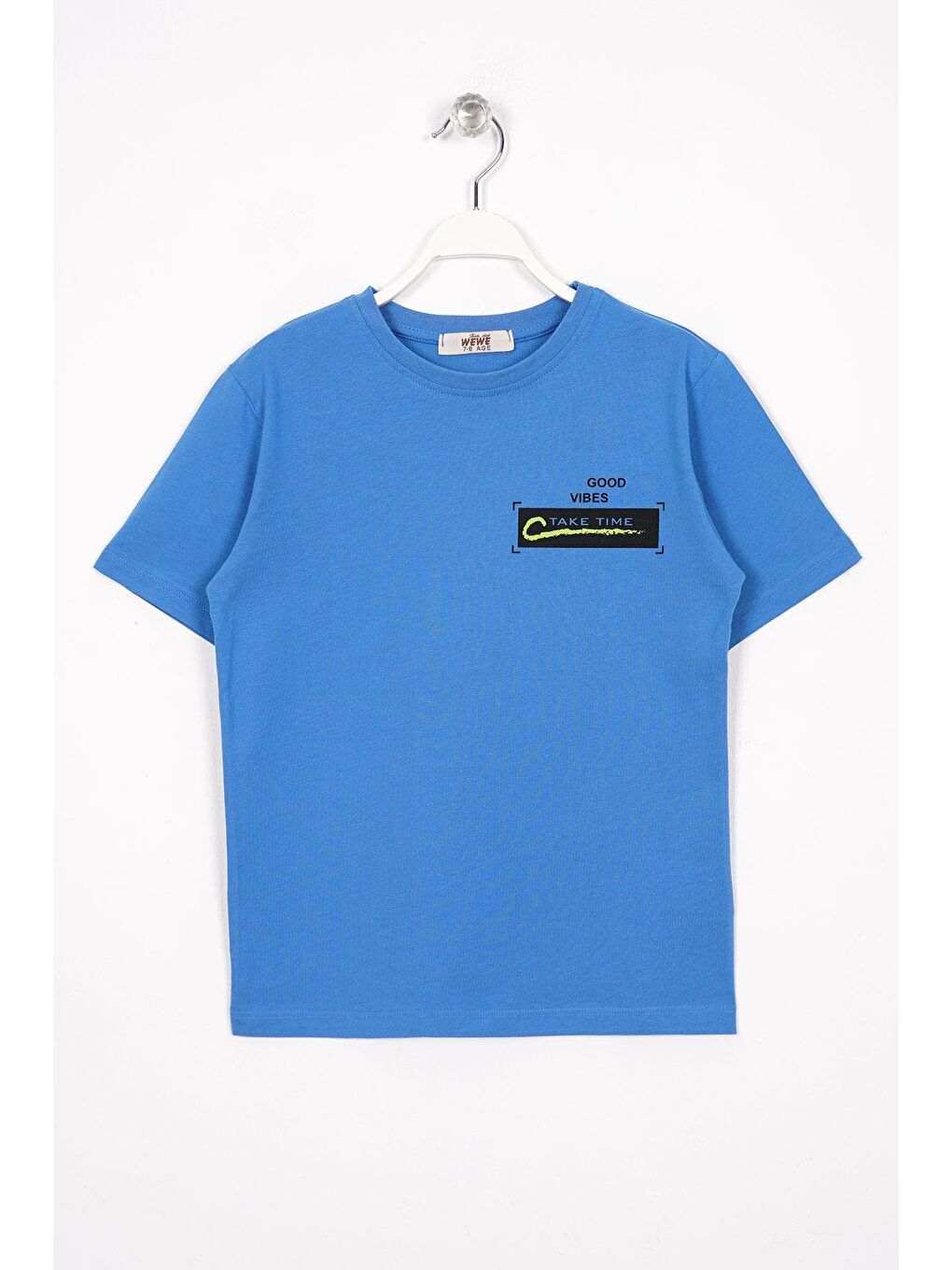 Ön ve Arkası Baskılı Koyu Mavi Renk Erkek Çocuk Tshirt