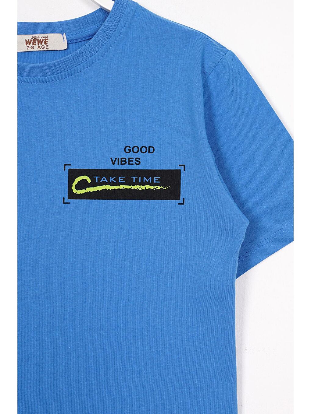 Ön ve Arkası Baskılı Koyu Mavi Renk Erkek Çocuk Tshirt-1