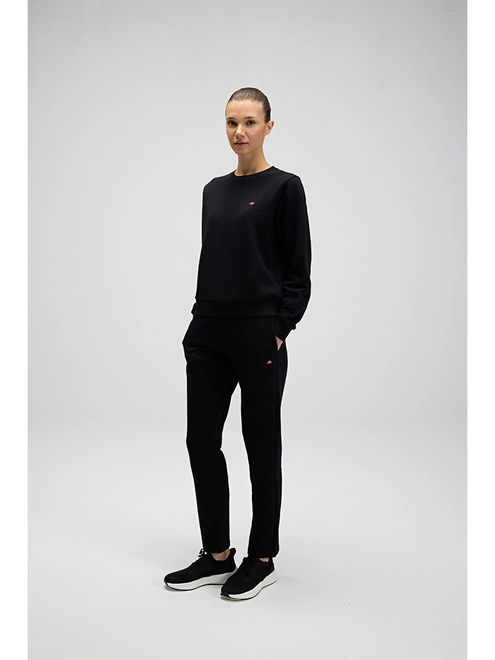 Siyah Pamuklu Regular Fit Normal Bel Düz Paça Eşofman Altı EF556-BK-3