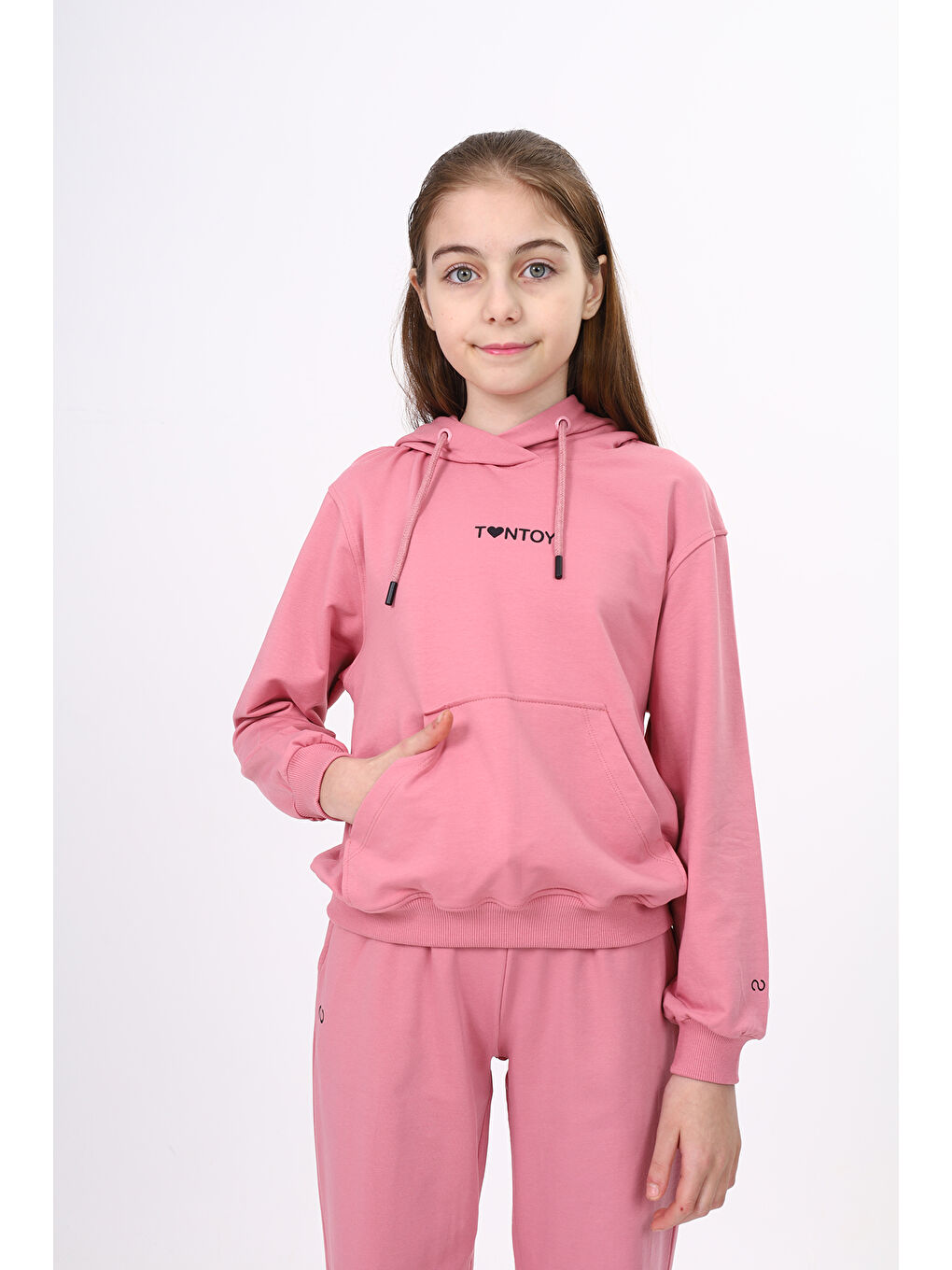 Toontoykids Pembe Kız Çocuk Baskılı Sweatshirt