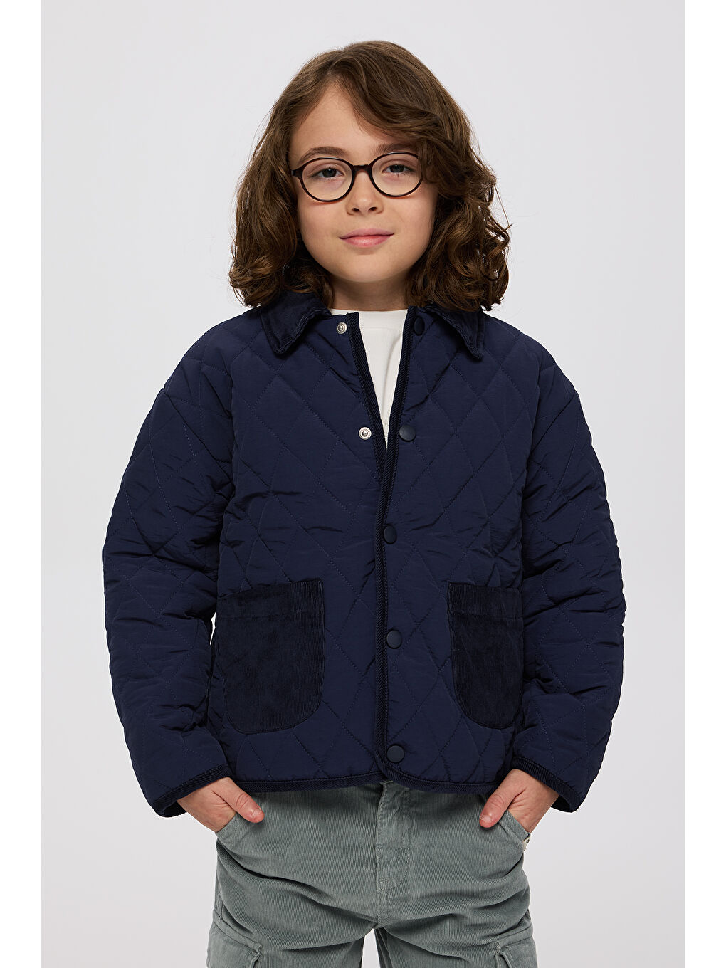 Erkek Çocuk Kapitone Mont Lacivert-4