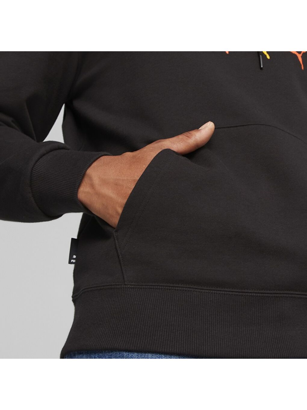 SwxP Worldwide Erkek Siyah Kapüşonlu Hoodie-1