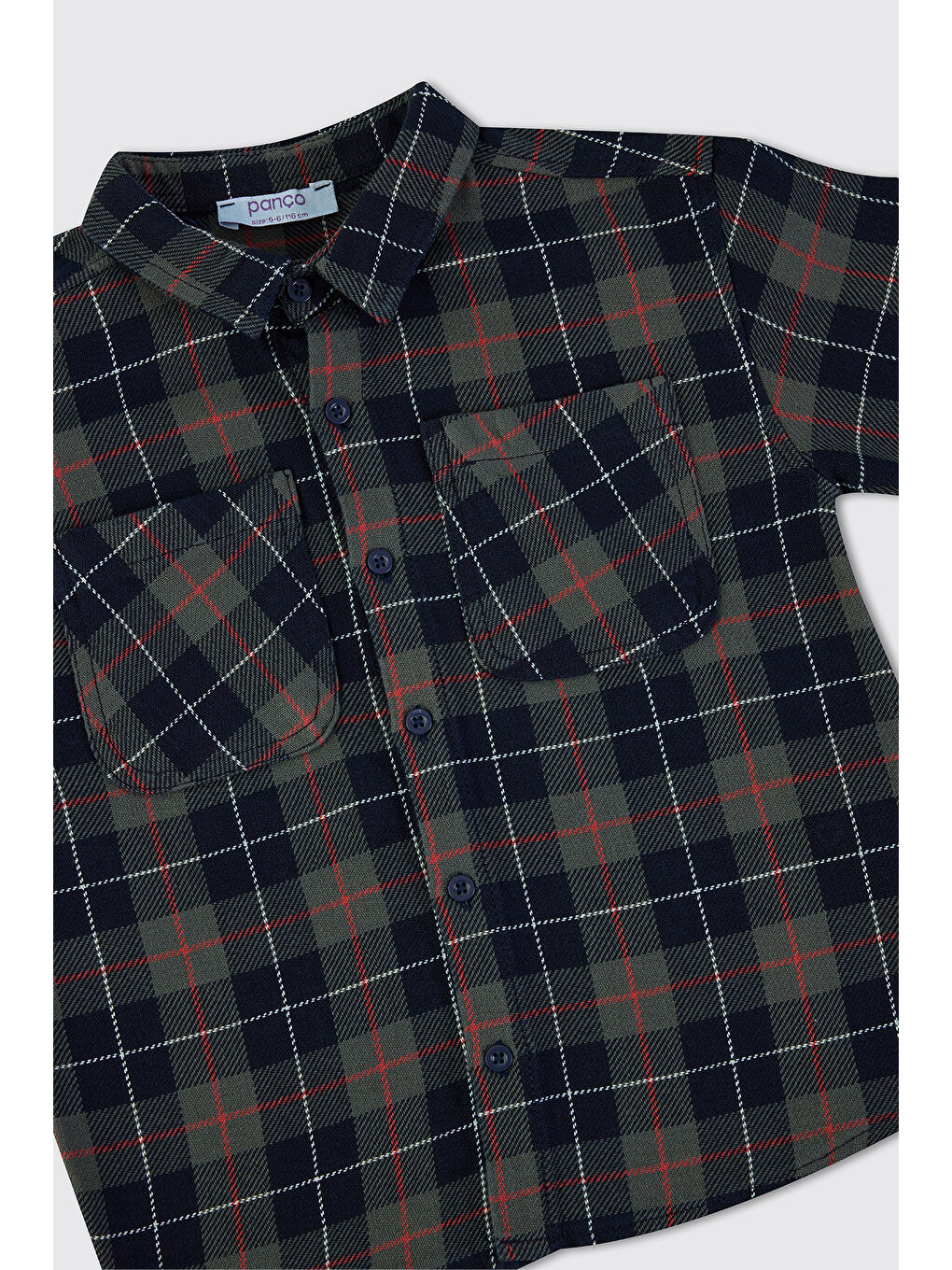 Erkek Çocuk Ekose Gömlek Lacivert-2