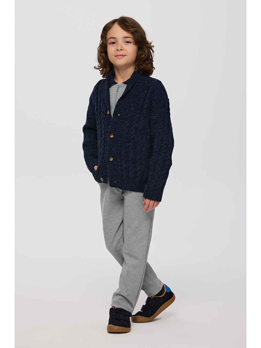 Erkek Çocuk Triko Hırka Lacivert