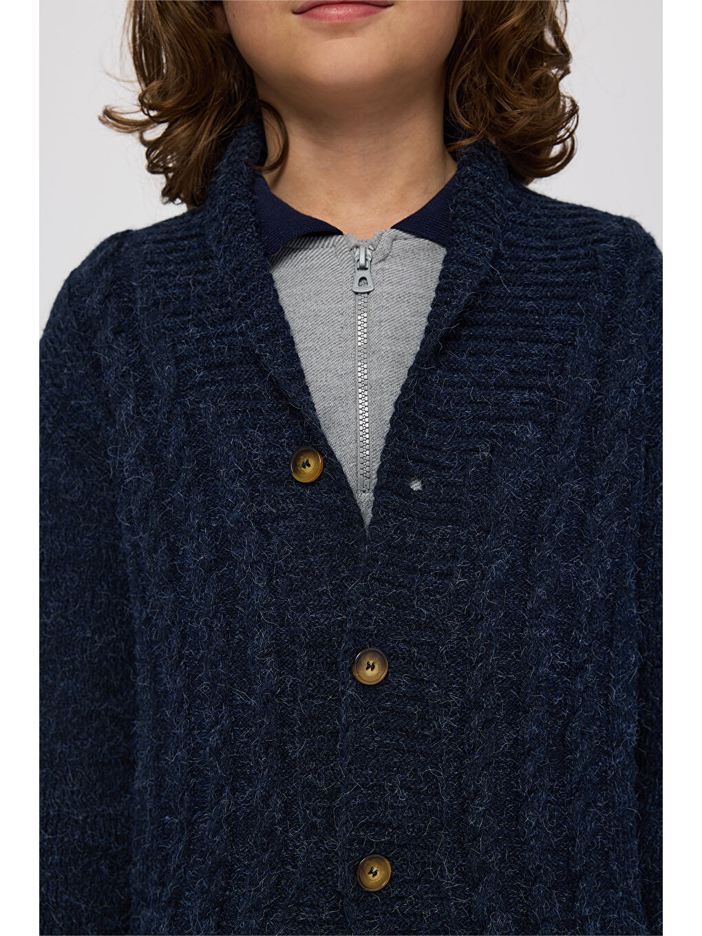 Erkek Çocuk Triko Hırka Lacivert-2