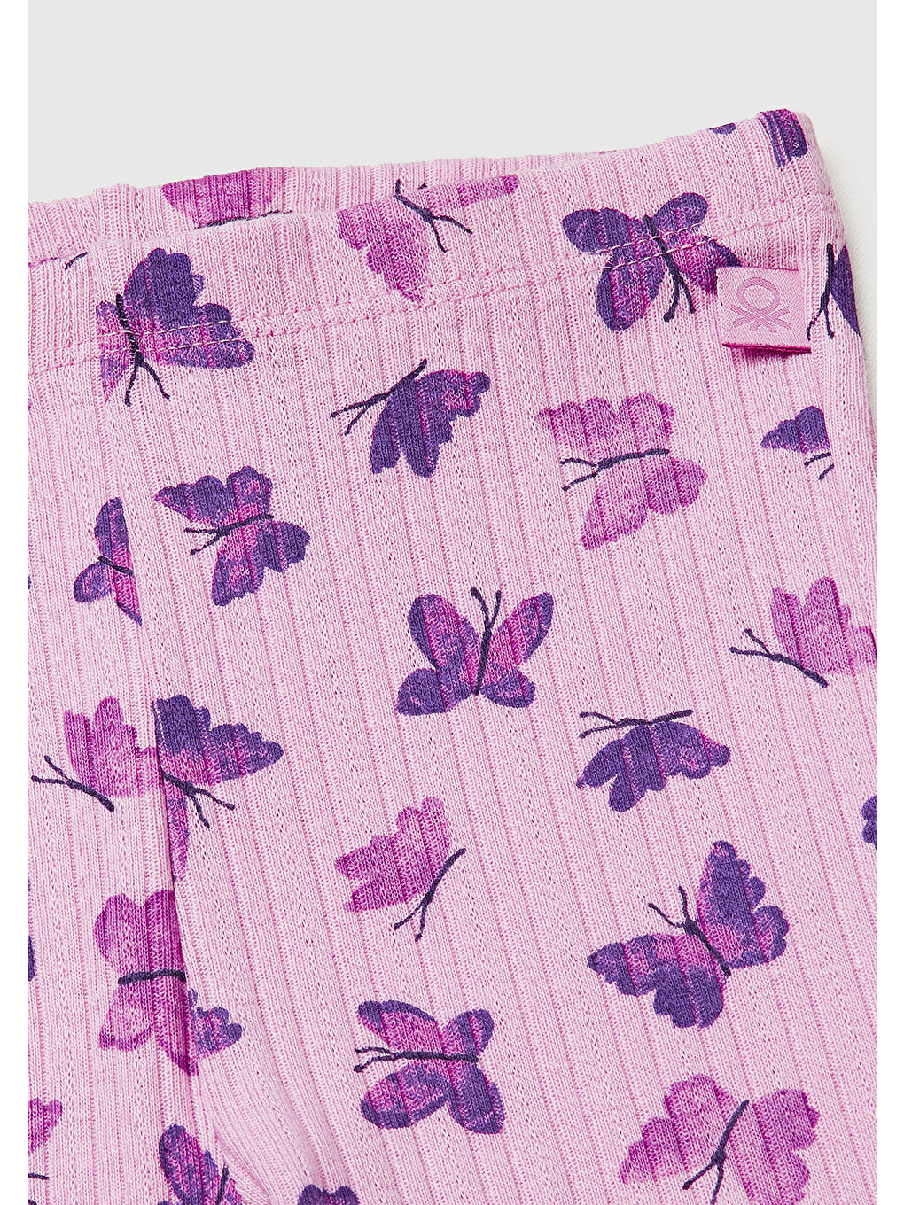 Kız Çocuk Lila Desenli Slim Fit Tayt-2