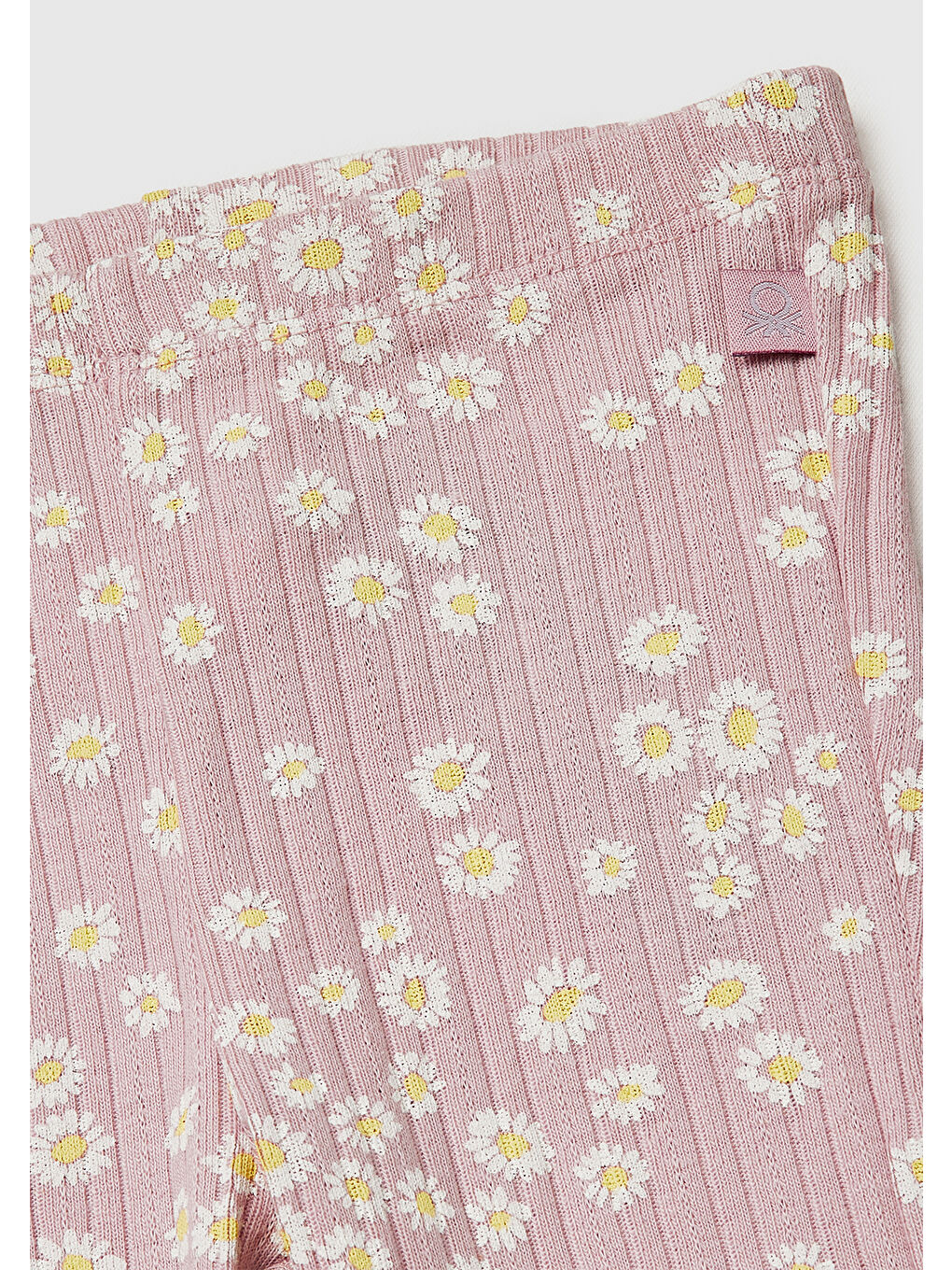 Pembe Kız Çocuk Gül Kurusu Desenli Slim Fit Tayt-2