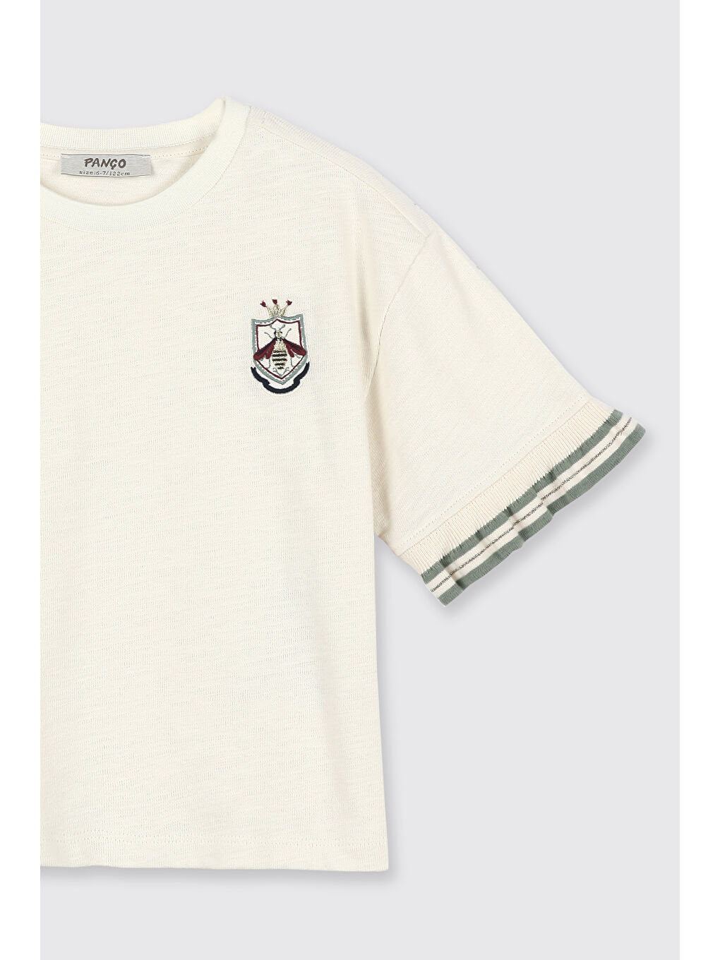 Kız Çocuk Kısa Kollu T-Shirt Ekru-4