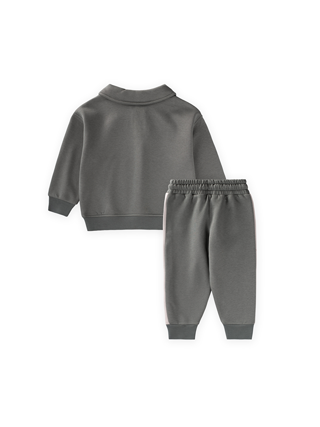 Yakalı Nakış İşlemeli Sweatshirt Takım 2-10 Yaş Çağla Yeşili-1