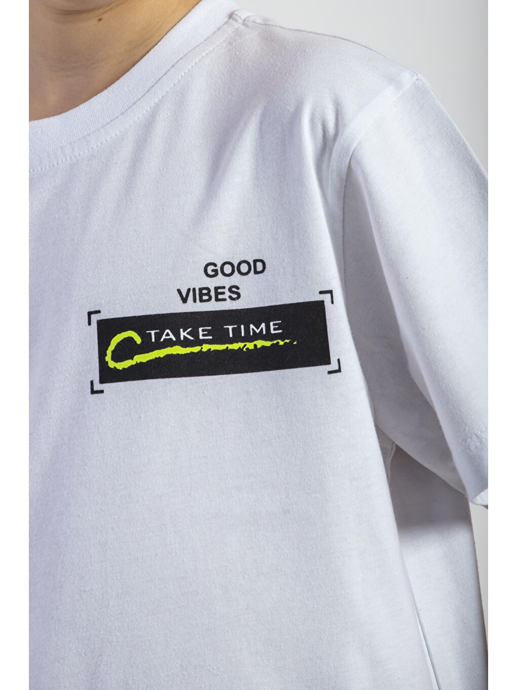 Ön ve Arkası Baskılı Ekru Renk Erkek Çocuk Tshirt-4