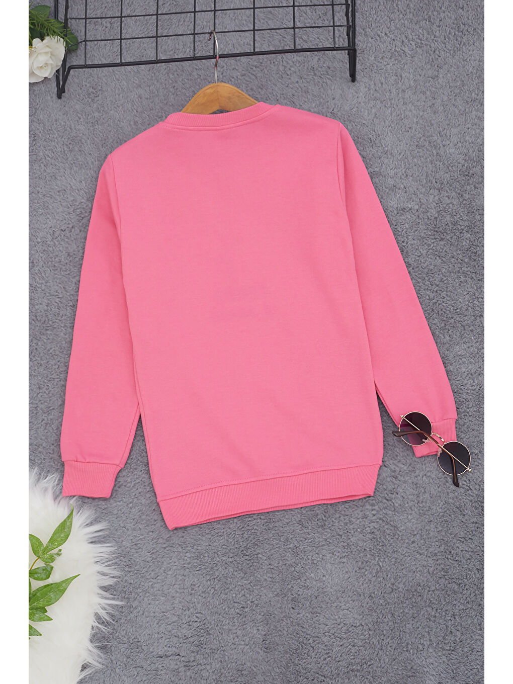 Pembe Life Kids Club Pembe Lale Nakışlı  Kız Çocuk Sweatshirt 17211 - 3