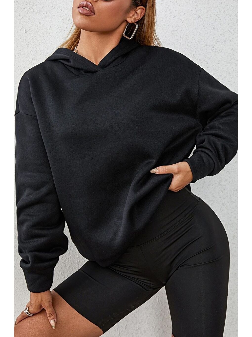 Siyah Unisex Good things Sweatshirt