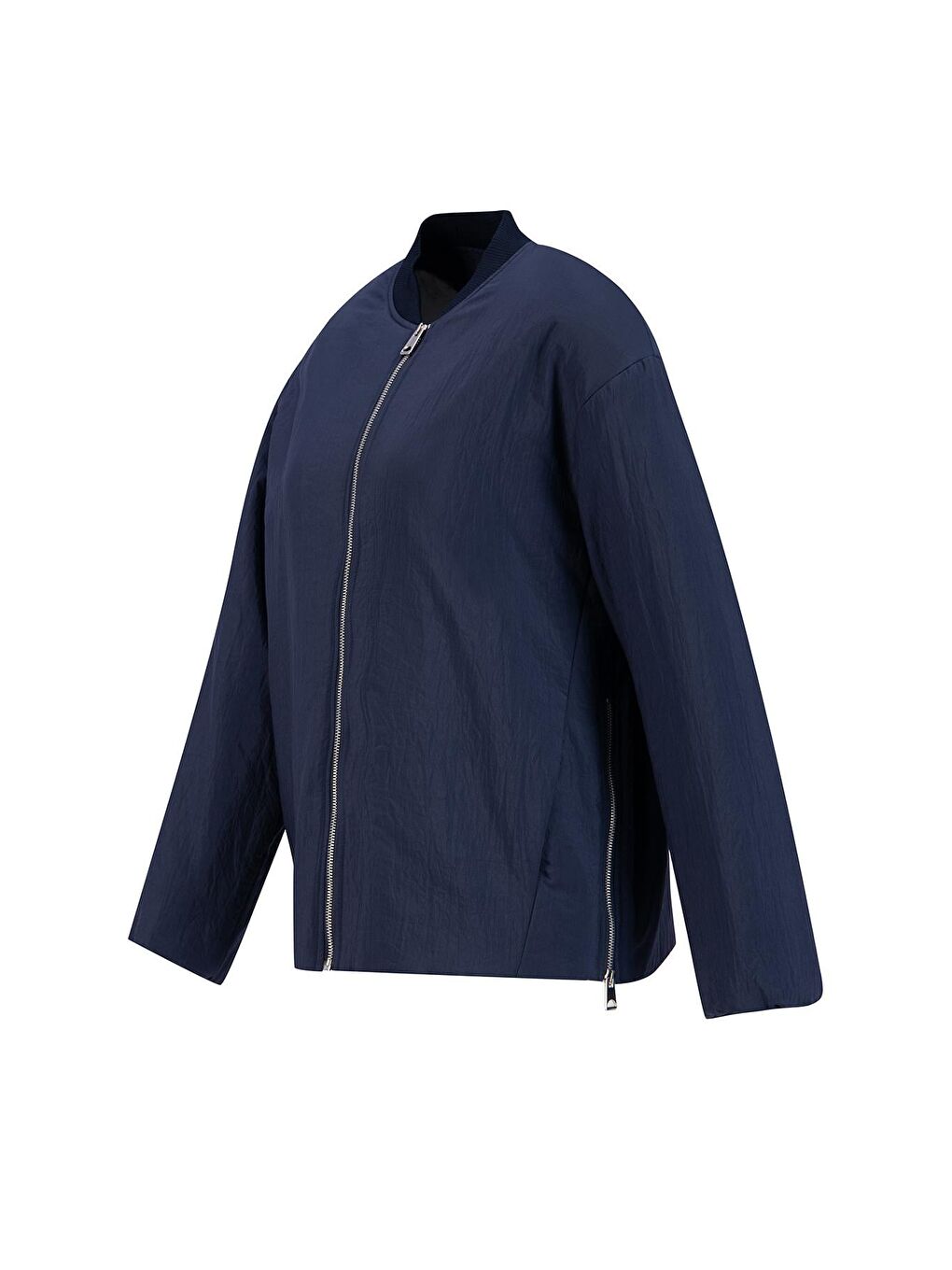 Yaka Ribanalı Bomber Mont 24Kd7522 Lacivert-6